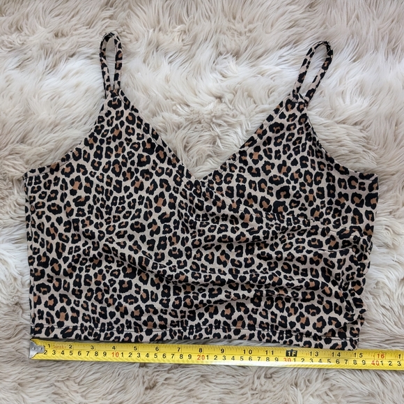 Leopard print strappy wrap top - Picture 4 of 7